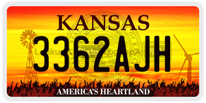 3362AJH  license plate in KS