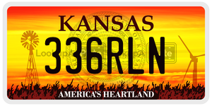 336RLN  license plate in KS