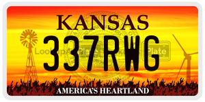 337RWG  license plate in KS