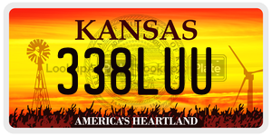 338LUU  license plate in KS