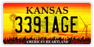 3391AGE  license plate in KS