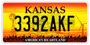 3392AKF  license plate in KS