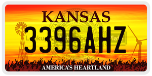 3396AHZ  license plate in KS