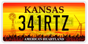 341RTZ  license plate in KS