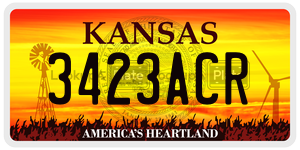 3423ACR  license plate in KS