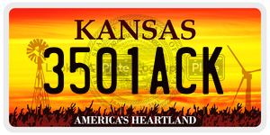 3501ACK  license plate in KS