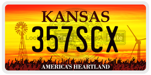 357SCX  license plate in KS