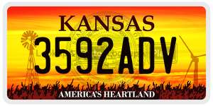 3592ADV  license plate in KS