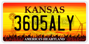 3605ALY  license plate in KS