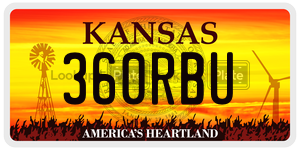 360RBU  license plate in KS