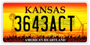 3643ACT  license plate in KS