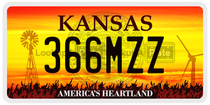 366MZZ  license plate in KS