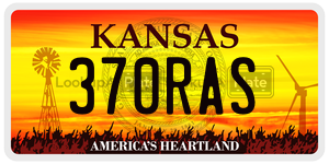 370RAS  license plate in KS