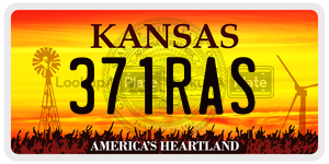 371RAS  license plate in KS