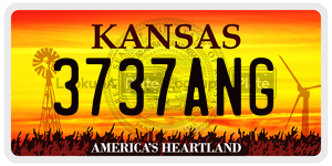 3737ANG  license plate in KS