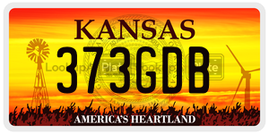 373GDB  license plate in KS