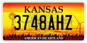 3748AHZ  license plate in KS
