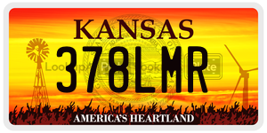 378LMR  license plate in KS