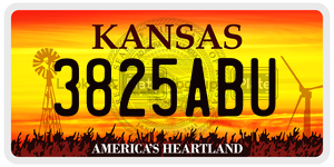 3825ABU  license plate in KS