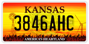 3846AHC  license plate in KS