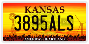 3895ALS  license plate in KS