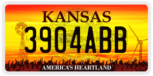 3904ABB  license plate in KS