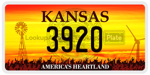 3920  license plate in KS