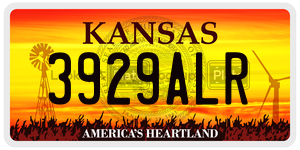 3929ALR  license plate in KS