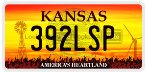 392LSP  license plate in KS