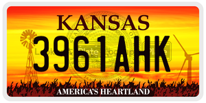 3961AHK  license plate in KS