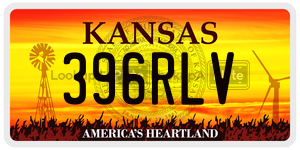396RLV  license plate in KS