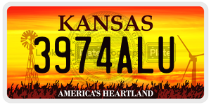 3974ALU  license plate in KS