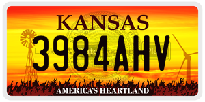 3984AHV  license plate in KS