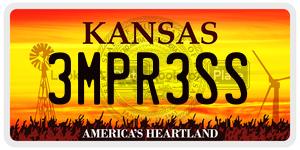 3MPR3SS  license plate in KS