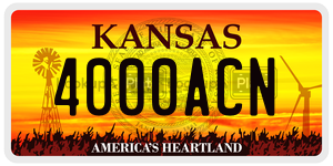 4000ACN  license plate in KS