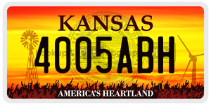 4005ABH  license plate in KS