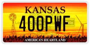 400PWF  license plate in KS