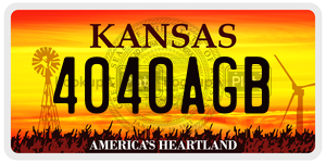 4040AGB  license plate in KS