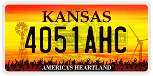 4051AHC  license plate in KS