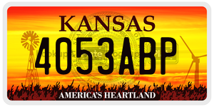 4053ABP license plate in Kansas