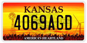 4069AGD  license plate in KS