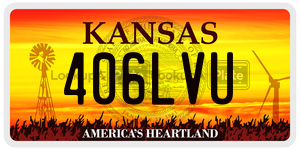 406LVU  license plate in KS