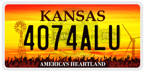 4074ALU  license plate in KS