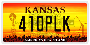 410PLK  license plate in KS
