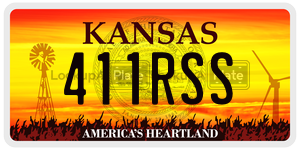 411RSS  license plate in KS
