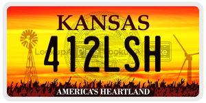 412LSH  license plate in KS