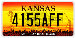 4155AFF  license plate in KS