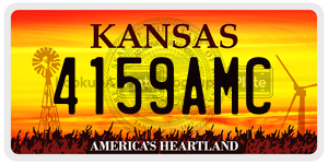 4159AMC  license plate in KS