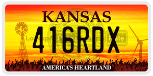 416RDX license plate in Kansas