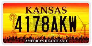 4178AKW  license plate in KS